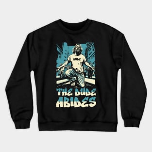 The Dude Abides 90's Rap Hip-hop Style Funny Big Lebowski Crewneck Sweatshirt